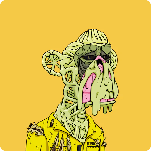 The image features a cartoon monkey wearing a yellow shirt, with its face covered by goo or paint. The monkey appears to be in distress, as if it has been through some sort of accident or mishap that caused it to end up in this situation. The background is a bright yellow color, which contrasts with the monkey's appearance and emphasizes the chaotic nature of the scene.