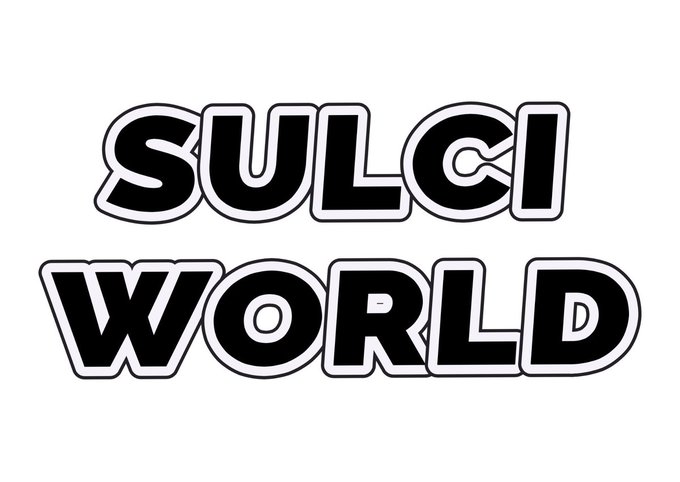 The image features a white background with black text that reads "SULCI WORLD" written in all capital letters, which is the main focus of the image. The surrounding area appears to be a bit blurry or out of focus, making the text stand out more prominently against the white background.