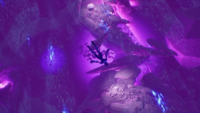 The image features a purple background with a tree-like structure, possibly an alien or a plant, situated at the center of the frame. The surrounding area appears to be rocky terrain, adding depth and texture to the scene. The caption "GM GM from the Othwrside" suggests that this image might have been taken by someone named GM in the Othwrside galaxy.
