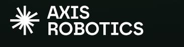 A black and white logo for "AXIS ROBOTICS" featuring a stylized symbol on the left.