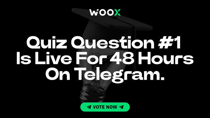 The image features a black background with white text that reads "Quiz Question #1 is Live for 48 hours on Telegram." The text also includes an image of a light bulb, which is used as a metaphor for answering the question correctly. The post encourages viewers to participate in a knowledge-based challenge by locking in their answer and receiving a 10 USDT bonus if they succeed.