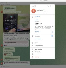 A phone screenshot showing a chat conversation alongside a settings panel.