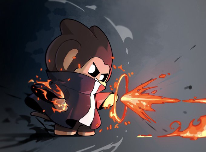 This vibrant illustration depicts a small, fiery character engulfed in flames, likely representing the excitement and dynamism of a bull market run in the realm of NFTs. The mention of the World Cup in the accompanying caption contrasts global sports enthusiasm with the emergence of the NFT market surge.