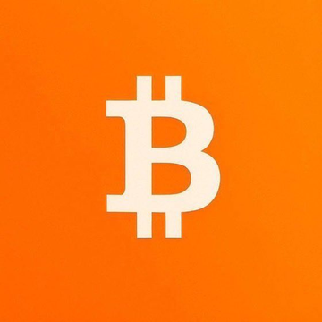 An orange Bitcoin logo icon with the classic white 'B' symbol.