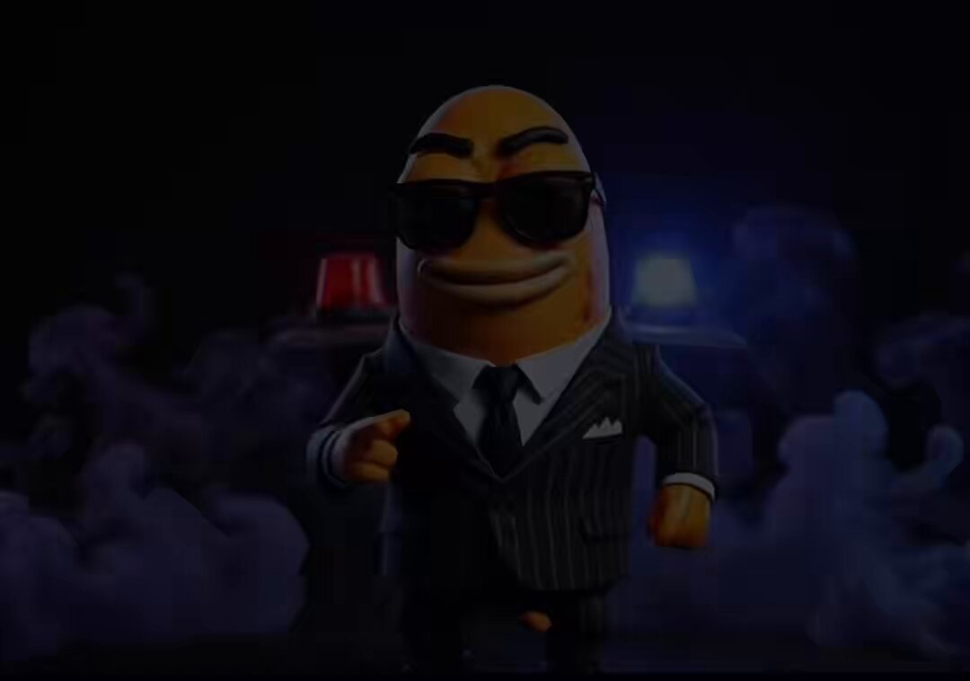 The image features a cartoon character dressed as a police officer, wearing sunglasses and a suit, standing against a dark background with smoke coming out of the top left corner. The caption reads "BOB BOB BOB What you gonna do? What you gonna do when the whole squad bobbing with you?" which is related to the image's theme of a police officer character.