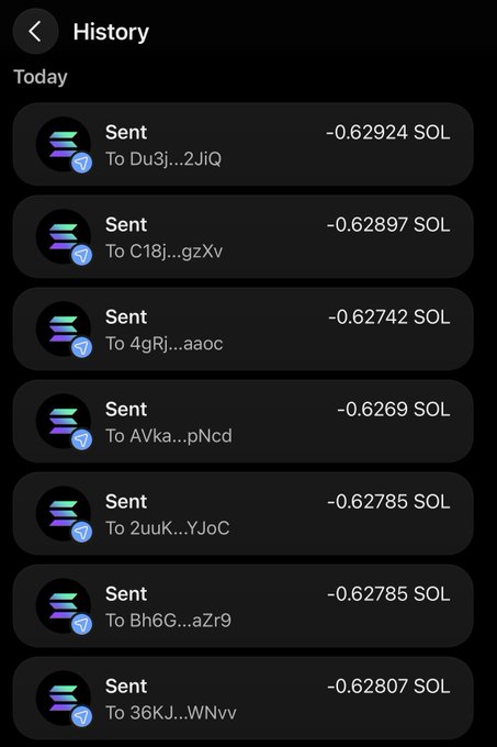 The image shows a phone screen with several messages displayed, including one that says "History Today" at the top of the screen. The messages are about sent emails or messages from different people, but there's no specific information provided about these emails.