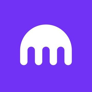 The image shows a white stylized jellyfish or umbrella-like icon on a purple background, which is the Kraken logo, representing the cryptocurrency exchange. The post references Kraken's reported negotiations to acquire a 15% stake in Aave, though no Aave branding or text is visible in the image itself.