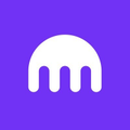 A simple white Kraken logo (a stylized octopus or skull-like design with rounded legs) set against a purple background, representing the cryptocurrency exchange Kraken whose parent company Payward is delaying its IPO.