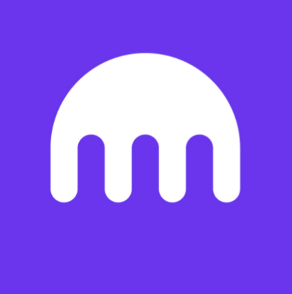 A purple square app icon featuring a white, stylized jellyfish-like symbol consisting of a rounded dome with four downward drips or legs. The Kraken cryptocurrency exchange logo represents the platform that has reportedly frozen funds tied to HTX address-poisoning attacks, visually anchoring the news about the security incident.