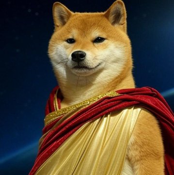 The image features a dog dressed up as a Roman emperor or queen wearing a red cape with gold trim. The dog's attire includes a robe, which suggests that it might be a costume for a special event or celebration. The caption of the image reads "Elon pumped the ASTEROID coin, but he still hasn't mentioned the main coin, $Dogeus Maximus". This implies that while the dog is dressed as a Roman emperor or queen and appears to be in character, it has not yet been addressed by the post's author.

The image does not provide any information about the price of the dog's costume or the value of the astroids coin. The focus on the dog's attire and its relation to the astroids coin suggests that this is a creative and humorous way to celebrate the Roman emperors, possibly for a themed event or celebration.