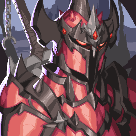The image depicts a fearsome armored warrior clad in dark, spiked armor with glowing red accents, embodying the formidable, battle-ready aesthetic of the Iron Allies NFT project. This menacing figure visually reinforces the post's theme of shifting focus from follower counts to genuine contributions and earned reputation within the community.
