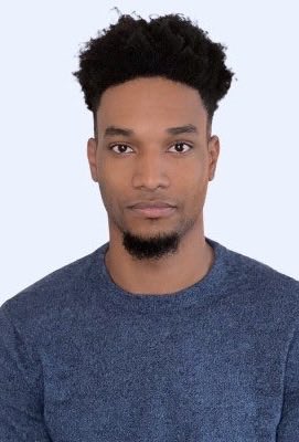 A young man with curly dark hair and a small goatee looks directly at the camera against a white background, wearing a blue crewneck sweater. The image accompanies a post about crypto influencer Ansem (Joel Spatt) reportedly claiming his X account is worth $200 million.
