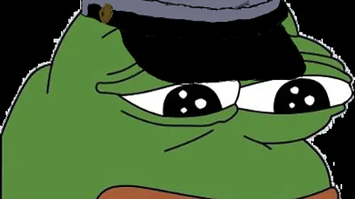 A close-up of Pepe the Frog looking dejected with sad, watery eyes and drooping eyelids. The image captures a melancholic mood, fitting the post's "Need a runner" caption by conveying a sense of emotional exhaustion or being worn out.