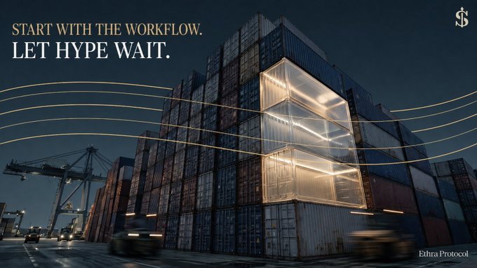 A promotional banner for Zibra Protocol showing stacked shipping containers with the text 'START WITH THE WORKFLOW. LET HYPE WAIT.'