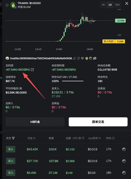 A screenshot of a trading app displaying a cryptocurrency chart for SHIB/USDT, with various trading statistics and price information visible.