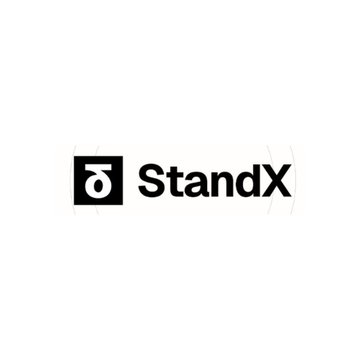The image displays the StandX logo, featuring a black square icon next to the bold "StandX" wordmark. This visual branding relates to the accompanying news about StandX, a perpetual futures exchange, announcing it will wind down operations, cancel its token launch, and distribute DUSD airdrops to users as its perpetual markets transition to reduce-only mode on October 20.