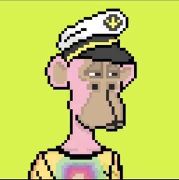 A pixel art portrait of a pink-skinned monkey wearing a white captain's hat with a yellow emblem, paired with a tie-dye shirt, serves as the mascot for the "RobinApePixels" NFT giveaway offering 10 free GTDs.