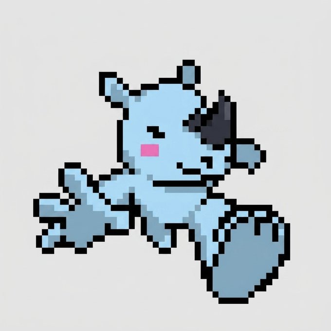 A pixel art illustration shows a light blue character with a black eye patch, pink cheek, and large boxing gloves, appearing to be in a fighting stance. The character doesn't directly relate to the post about minting and EVM wallets, but the boxing/fighting imagery could metaphorically represent the "final round" of wallet additions before the upcoming mint.