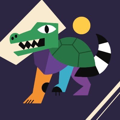 A stylized cartoon image of a green turtle-like creature with sharp teeth, rendered in geometric shapes against a purple background with a yellow circle resembling a sun. The illustration appears to be promotional artwork for the $morphora airdrop giveaway mentioned in the post, though no specific text or tickers are visible within the image itself.