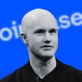 The image shows a bald man wearing a dark jacket, with partial white text reading "oil" and "se" visible in the background on a blue screen—likely part of a larger word or name. The bold "$10,000 XRP" claim in the post fits the promotional tone often used by crypto influencers, suggesting this is a public figure making an extreme price prediction to rally followers.