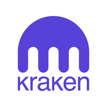 A close-up of a website logo for Ripple Cryptocurrency, featuring the text "KRAKEN".