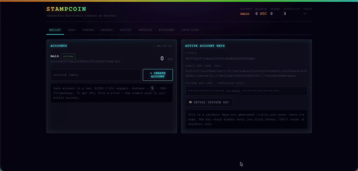 The image shows a screenshot of a website called "stampcoin.github.io" with a large blue bar at the top right corner, and various text and images throughout the screen. The content also includes information about Bitcoin Stamp, an alternative form of blockchain technology that has been implemented in a Bitcoin cryptocurrency. This discussion could possibly be related to the post featured in the image where the user has mentioned Bitcoin Stamp in their comments.