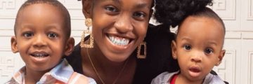 A heavily distorted, comical image showing a face stretched vertically with exaggerated features, appearing as a visual effect or filter.
