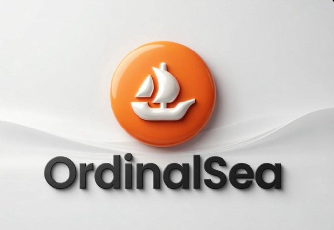 A logo for 'OrdinalSea' featuring an orange circular emblem with a white sailboat icon on a light gray background.