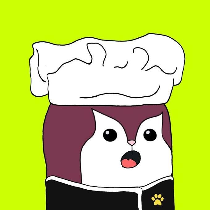 A cartoon illustration of a white dog peeking out from under a white blanket against a bright yellow-green background.