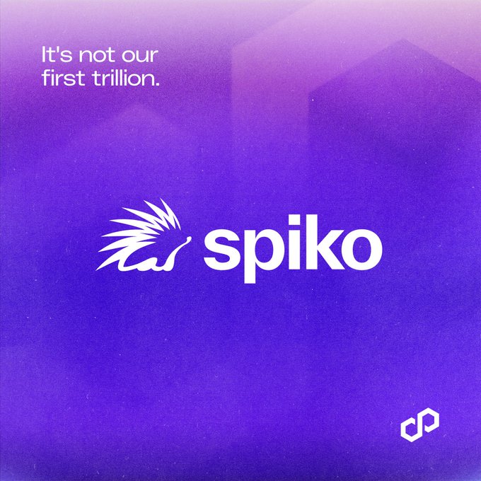 The image features a purple background with white text that reads "Spiko" followed by "first trillion". The text also includes the words "it's not our first trillion", which suggests that Spiko is not just a one-time investment, but rather a long-term financial strategy or project. The post mentions that the funds raised will be used to invest in Polygon, and it highlights that these funds are backed by US Treasuries and European government bonds. Additionally, there's an image of a hedge fund with the text "EUTBL" on it, which could potentially be related to Spiko or another investment opportunity.