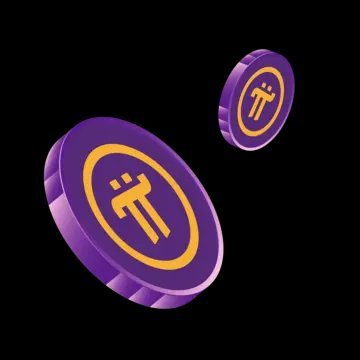 The image shows two purple and gold Pi Network coins featuring the iconic π symbol, representing the cryptocurrency $PI. This visually reinforces the post's call for active Pi Network "Pioneers" to share their location, symbolizing the digital tokens mined by the community.