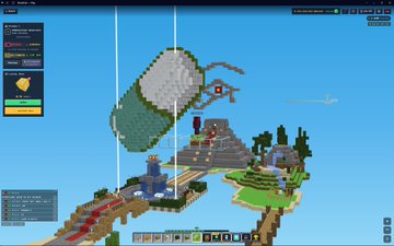 This image showcases a 3D, diagonally built pill structure in a game, likely created for a @BlockFallX pump.fun challenge. The intricate design, emphasizing color accuracy, highlights the creator's dedication to exceeding the standard difficulty of pill building.