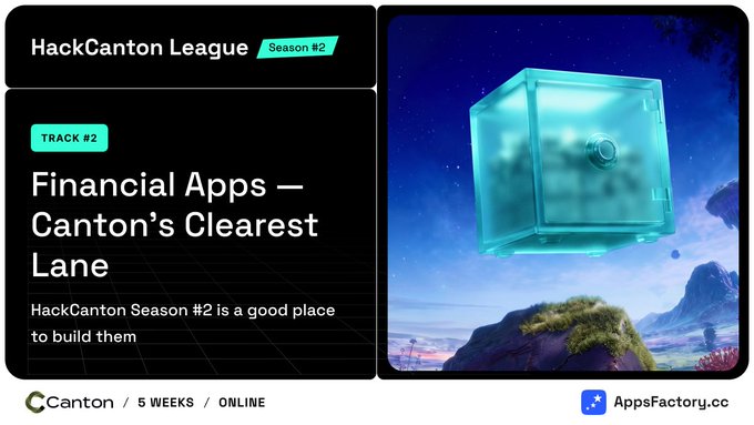 The image shows a screenshot of an app called Financial Apps for Canton's Clearest Lane which offers financial apps with cutting-edge technology. The main screen displays information about the app, such as the name "Financial Apps" and the word "Canton", while the smaller screen shows the app logo on the right side. A short description reveals that the app has been well received by users. The image also includes a photo of a cube with the phrase "Hack Canton League" written below it, which is an indication that this app may be related to the Hack Canton League or some other event involving finance and technology.