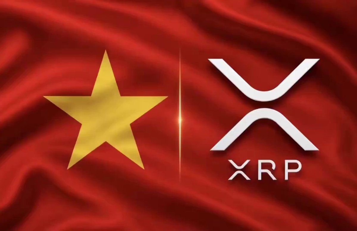 The image features a red flag with a yellow star on top, accompanied by the white logo for Ripple, which reads "XRP". The text in the image suggests that Ripple's digital assets are being used as collateral for loans, indicating a shift towards real-world crypto utility and financial integration. This development could potentially benefit SMEs in Vietnam who can now access digital asset-based lending services to support their businesses' growth and expansion.