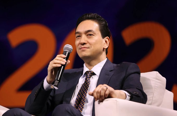 Simon Gerovich, CEO of Metaplanet, speaks at a conference, pictured in connection with the company's recent transfer of 5,014 BTC between its custody addresses—a move he confirmed did not involve selling any Bitcoin from the firm's 43,000 BTC holdings.