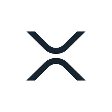 The XRP logo appears as a dark stylized 'X' on a plain white background.