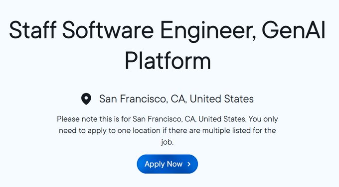 The image shows a job posting for an employee position as an "Staff Software Engineer, Gen AI Platform" at Ripple. The company is looking for someone with expertise in developing and maintaining internal Enterprise Agents that can handle payments using the XRP Ledger. This role requires skills in software development, programming languages such as Java or Scala, and knowledge of blockchain technology to ensure secure transactions within the system.