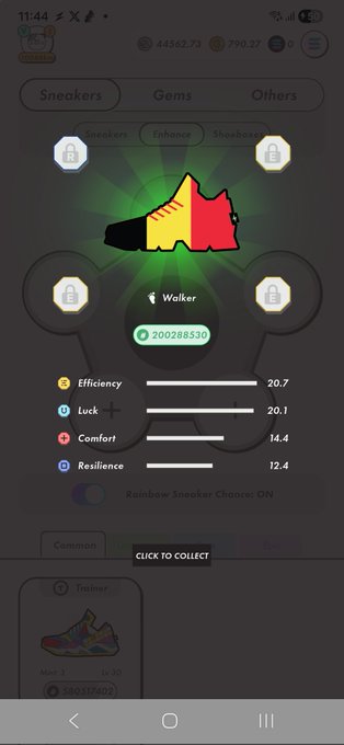 The image shows a phone screen displaying an app called "Waker" with a shoe design, along with other information about the app's features and benefits. The post mentions that the app was released on November 27th, 2016 for iOS devices.