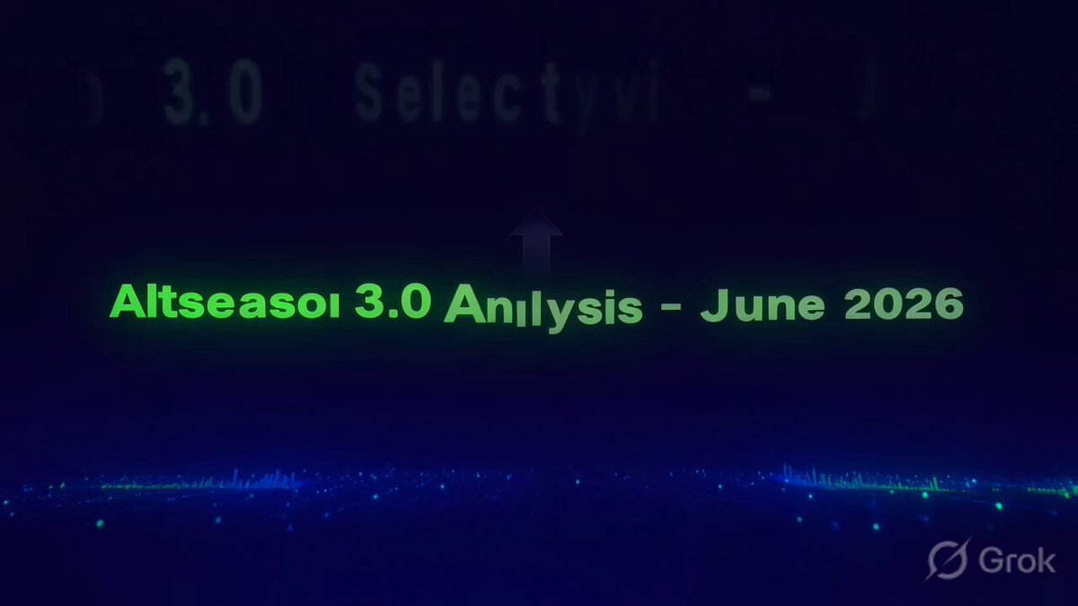 The image features a dark blue background with white text that reads "Altseason 3.0 Selective Analysis - June 2016" at the top, followed by an arrow pointing downwards towards the bottom of the screen. The text also includes some numbers and words related to Altseason analysis.
