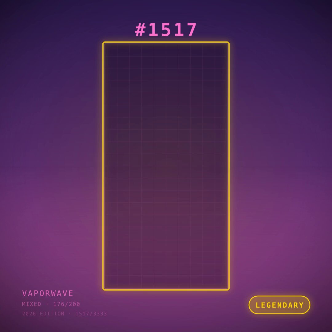 The image features a purple background with a neon square frame that has a number "1517" written on it. The frame appears to be empty, suggesting that there might not be any content or information displayed within it at the moment.