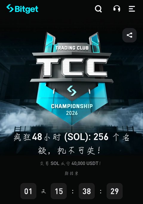 The image features a poster for a trading club called TCC with a blue background and white text, displaying the club's name and the year of its first championship. The poster also includes a special offer for a SOL event that has just ended, which is related to the post about finding opportunities in life.