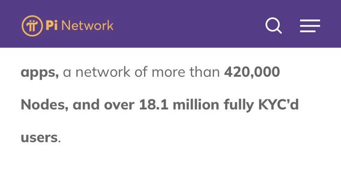 A screenshot from the Pi Network website highlights the platform's scale, mentioning over 420,000 Nodes and more than 18.1 million fully KYC'd users, which aligns with the post's emphasis on Pi Network's extensive distributed network and its potential for powering computing tasks and AI applications through connected devices like SoloHost.