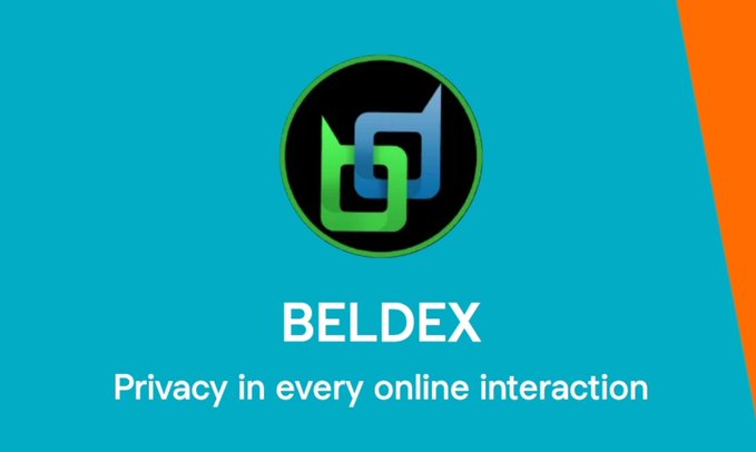 A teal background displays the BELDEX logo with the tagline 'Privacy in every online interaction.'