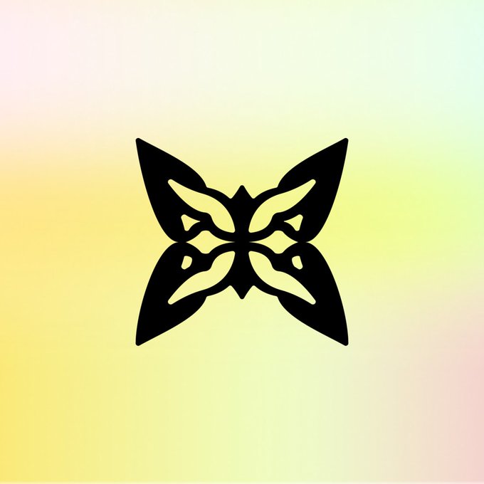 A black butterfly silhouette is centered against a soft pastel gradient of green, yellow, and pink hues. The image's delicate butterfly motif visually echoes the post's mention of "most security upgrades" — suggesting transformation and fragility, which parallels the looming threat to elliptic curve keys described in the caption about Quip Network's quantum-resistant solution.