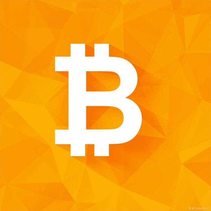 The image shows the Bitcoin (₿) logo in white against a vibrant orange geometric background, with a "Profitus Plus" watermark in the corner. The Bitcoin symbol visually anchors the post's news about a sharp BTC price drop to $77K and the resulting $477M in long liquidations, representing the cryptocurrency at the center of the market turmoil described.