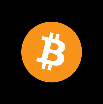 The Bitcoin logo featuring a stylized white "B" with two vertical strokes on an orange circular background against a black backdrop.