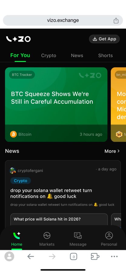 The image shows a screenshot of a ZO crypto-trading app on a smart phone. The seller of Visaigsays.com is promoting the credibility of the ZO trading app by referring to how it helped them give up multi-trading platforms.