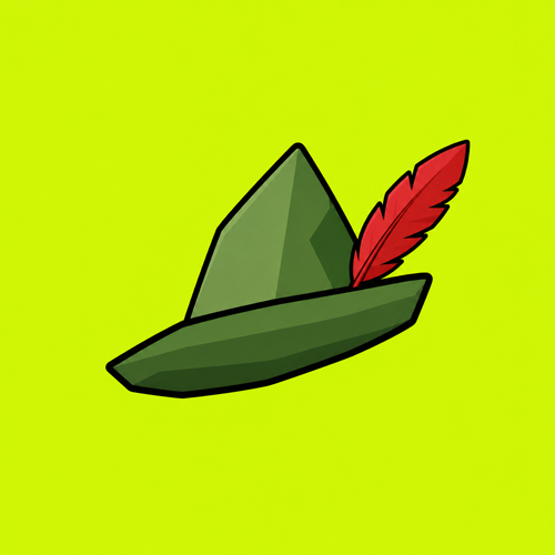 A green Robin Hood-style hat with a red feather is depicted against a bright yellow background, symbolizing the "$BYCOCKET" token announcement. The image visually represents the "bycocket" name and the Robinhood platform where the token is now live.