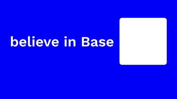The image features an illustration set against a blue background with a white square graphic located at the bottom right corner. Below the illustration, there is a caption that reads "@baseposting day @basepostingday @basepostingsday @basepostingday @basepostingsday @basepostingday @basepostingday #basepostingday". The image emphasizes the idea of believing in base and encourages others to believe in it as well.