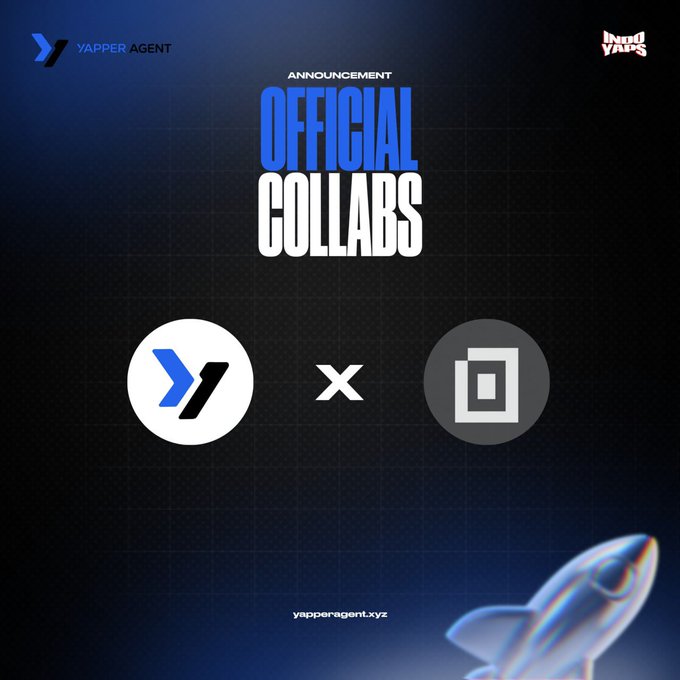 The image features a rocket ship flying through space, with the text "Yapper Agent x Dormies Give away 10 GTD rules: Follow @yapperagent & @dormiesART Like & RT + tag 2 of your friends Drop your ETH address submit details on yapperagent.xyz/jobs/dZc2Lvc0 Winners". The rocket ship is the main focus, and it appears to be flying towards a black background with white text.